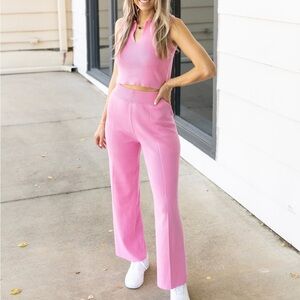 Vibrant Pink Wide Leg Jumpsuit